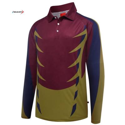 China Anti-pilling Women Apparel Wear Custom Long Sleeve Polo Two Color Polo Shirt for sale