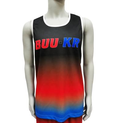 China Anti Pilling Man Custom Sublimated Gym Running Vest Printed Tank Top for sale