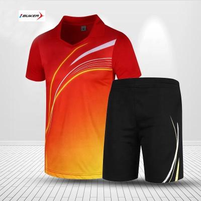 China Wholesale Custom Eco-friendly Ping Pong Uniform, Blank Badminton Tank Top, Mens Womens Badminton Polo Shirt +shorts Custom Designs Sportswear for sale