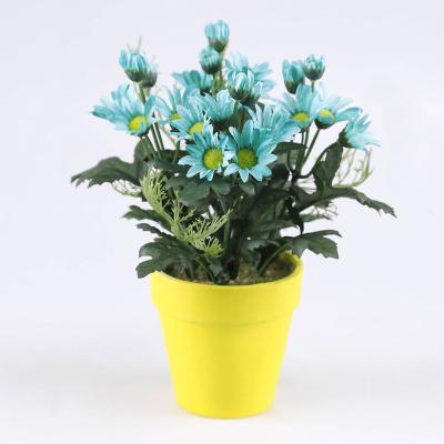 China Home Decoration China Manufacture Classic Plastic Decoration Faux Yellow Plastic Flowers for sale