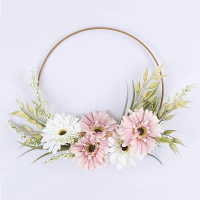 China Home Decoration Fashion Faux Fabric Hotel Christmas Hot Selling White Pink Garland for sale