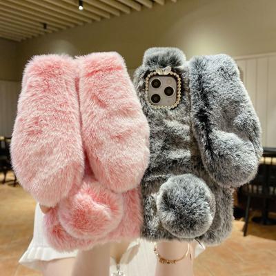 China 2022 Shockproof One Love Cute Soft Plush Rabbit Hot Selling Rubber Phone Case For 13 12 11 Soft Case for sale