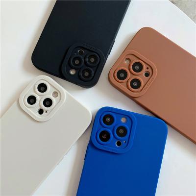 China Low MOQ Uplift Color Pure Silicon Frosted Soft TPU Phone Case For iPhone13ProMax Phone 12pro Phone 11 for sale