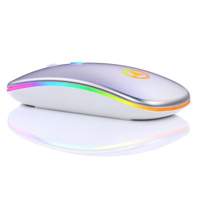 China Rechargeable Game RGB Mouse Radio Charging BT Mouse Glow Mute Mouse Computer Accessories Desk for sale