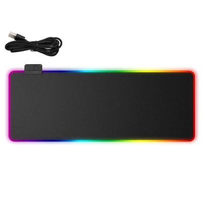 China Popular Large Gaming Mousepad RGB LED Backlit Mat Large Size Mouse Pad Gaming Keyboard Mouse Pad Gamer Desk Mat Computer Mousepad for sale