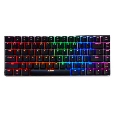 China Anti-Ghosting Ajazz AK33 Wired Mechanical Keyboard 82 Keys Gaming Keyboard For PC Design RGB Black Blue LED Gamer Cool Backlit Keyboards Games for sale