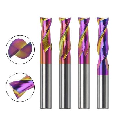 China Ultra Flat Carbide Milling Cutter XCAN 1/4 Shank Carbide Milling Cutter CNC Wood Milling Cutter 2 Flute Spiral Router Bit for sale