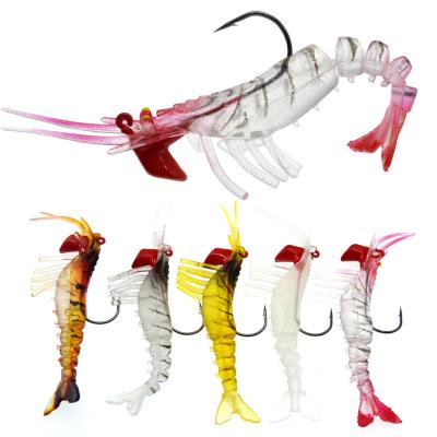 China Durable Wholesale Lead Liner Crawfish Lure Soft Bait Shrimp Jig Bait Sealed Bright for sale