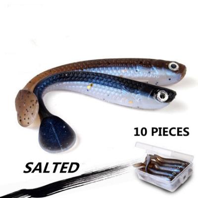 China Durable Well Designed 10 Pieces Bundled Salty Lures For Bait PVC Fishing Lure Suit for sale