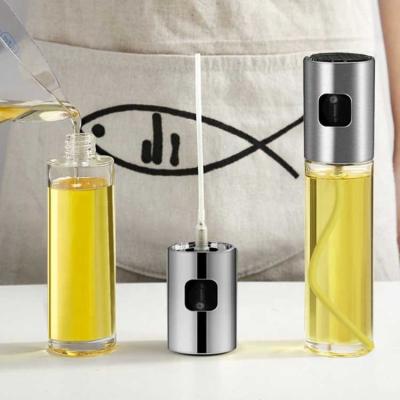 China 304 Stainless Steel Kitchen Sprayer 100ml Sustainable Olive Measuring Oil Dispenser Bottle For Cooking GRILL Grilling for sale