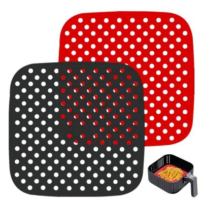 China Wholesale Non Disposable Silicone Liners Eco-Friendly Oven Baking Mat Air Fryer Heat Resistant Pad for sale