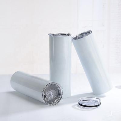 China 20OZ Insulation Metal Travel Sippy Cup Sublimation Slim Tumbler OEM Viable Lean Wall Vacuum Double Tumbler Gift Set for sale