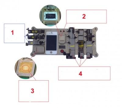 China Brand new 9-in-1 32bit HDD test fixture for 4S 5 5C 5S ipad 2 3 4 icloud unlock tool for sale