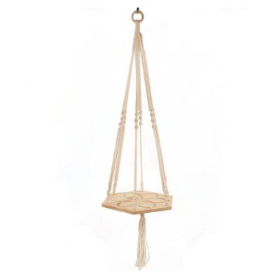 China High Quality Indoor Home Decoration Cotton Rope Plant Hanger,Handmade Craft Home Decoration Macrame Plant Hanger for sale