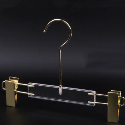 China Modern factory wholesales high quality durable acrylic kids pants hanger with competitive price for sale