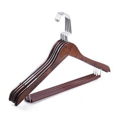 China Morden luxury high quality hot sale cheap wooden fabrics shirt hanger for supermarket for sale