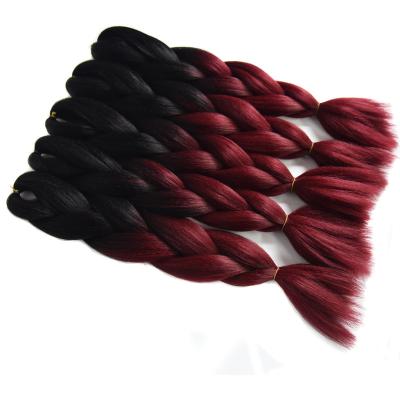 China Ombre Hair Extension 100g Soft Ombre Hair Color Synthetic Hair Long Soft Synthetic Hair Braid Braiding for sale