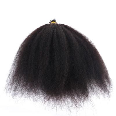 China Wholesale Cheap Silky Straight Wave Hair Extensions I-Tip Afro Curly Hair Extensions for sale