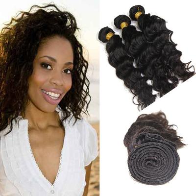 China Hot Selling Cambodian Deep Curly Unprocessed 100% Virgin Cuticle Wave Silky Straight Wave Hair Weave Bundles Alinged for sale