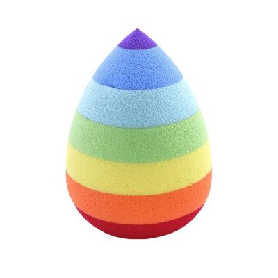 China Custom Gifts SBR Latex Pillar SEDEX 4 Pillar Audit Factory Color Blast For Water Drop Rainbow Sponge Beauty Wet Dry Egg use for sale