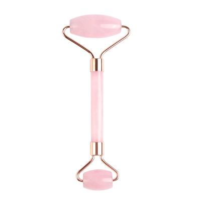 China Anti Aging Facial Vibration Massager Jade Roller Rose Quartz Facial Electric Massager for sale