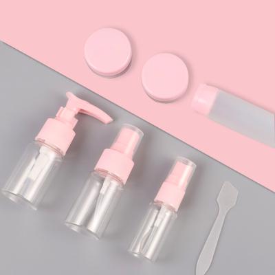 China Eco-friendly High Quality Plastic Travel Packaging Bottle Set Cosmetic Travel Kit for sale