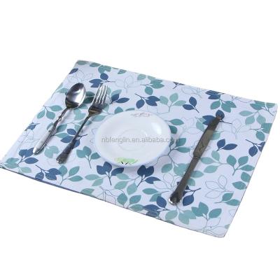 China Customer Design Sustainable Cotton Linen Woven Printing Two Layer Kitchen Table Place Mat for sale