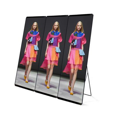 China Indoor Super Slim Front Access USB WIFI 4G Poster Led Screen 640 x 1920 mm Magnetic P1.875 P2 P2.5 Led Poster Display for sale