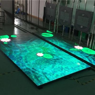 China Outdoor Tempered Glass Outdoor Portable Floor Led Display Waterproof Interactive Dancing Led Screen for sale