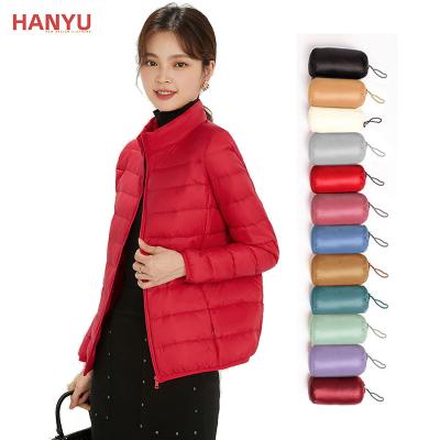 China Convenient fashion waterproof 90% stocking down jacket dark blue light down jacket winter jancket for woman for sale