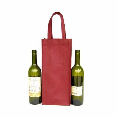 China Customized Handled Gift Pack Non Woven Packaging Wine Bag Shopping Bags With Logo for sale