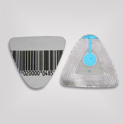 China Compatible with All EAS RF System Factory Price Triangle Label Customizable Keys IDs Security Tags RL046 for Items Supermarket Use Alarm Anti-theft Protective Tags for sale