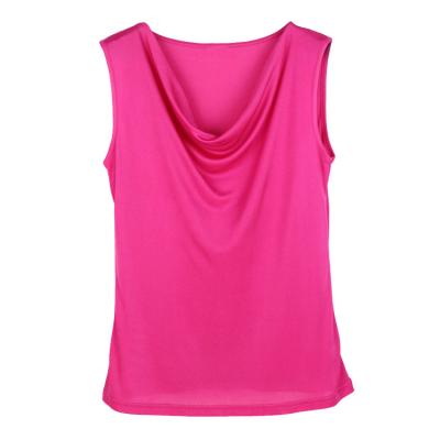 China 100% Breathable Silk Sleeveless T-shirt Women's Slim Fit Bottom Vest Tank Top Comfortable Silk Knitted Silk Blouse for sale