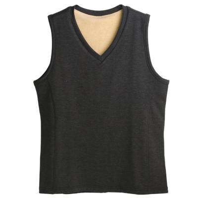 China Breathable Silk Knitted Vest Thickening Smooth Thermal Tank Tops For Men for sale