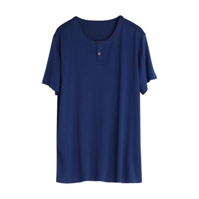 China New QUICK DRY summer short sleeve silk T-shirt men's o-neck bottoming shirt half sleeve loose top for sale