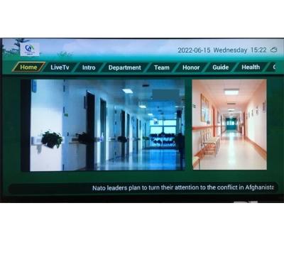 China Android TV Box Clinic Hospital IPTV Interactive System for sale