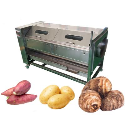 China Hotels Stainless Steel Mango Potato Cassava Radish Peeling And Washing Machine For Food Handling for sale