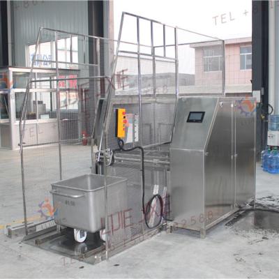 China Critical cleaning/trolley 200L seal washing machine sus 304 hopper car washing machine and residue-free drying machine for sale