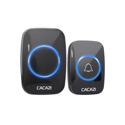 China Modern High Quality Radio Waterproof Ring Intelligent Doorbell Cacazi 300M Remote Uk Eu Us To Plug In Smart Doorbell With Led for sale