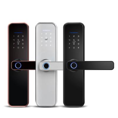 China Unlock Open Tuya WiFi App Smart LockDigital Electronic Password Fingerprint Hot Selling Biometric Handle Key Door Lock for sale