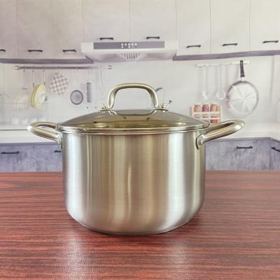 China Sustainable High Quality Food Grade Stainless Steel Cookware Souppot Sandwich Bottom for sale