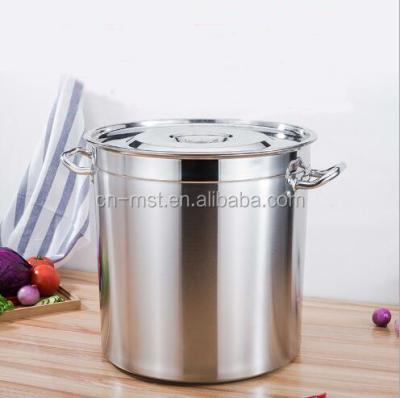 China Sustainable 2.0 Thickness Factory Thickened Stainless Steel Soup Bucket Stock Metal Pot for sale