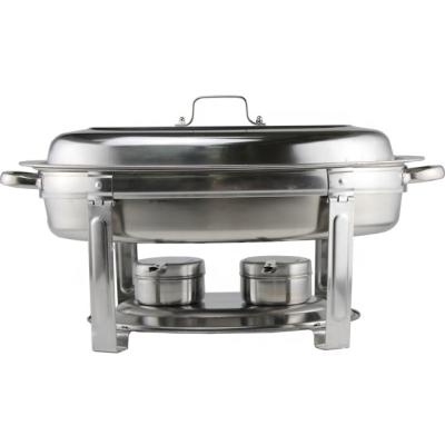 China Wholesale Easily Cleaned Oval Alcohol Oven Pad Stainless Steel Chafing Dishes for sale