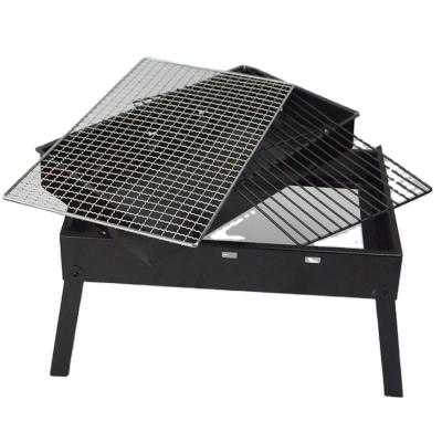 China Easily Assembled High Quality Thickness Stainless Steel Charcoal Barbecue Portable Folding BBQ Grill for sale