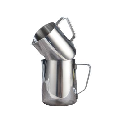 China Sustainable Coffee Milk Foaming Pitcher For Serving Stainless Steel Material Coffee Pitcher for sale