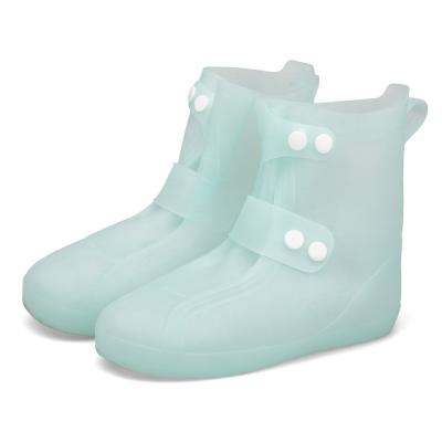 China 2022 fashion trend new reusable waterproof non-slip shoe cover pure color women's outdoor rain boots rain and snow PVC rain boots wholesale for sale