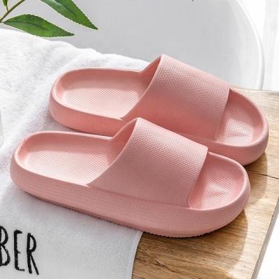 China Waterproof 2022 New Ladies EVA Slippers Simple Family Bathroom Non-Slip Solid Color Men's Wear-Resistant Sandals Beach Slippers Couples Slip for sale