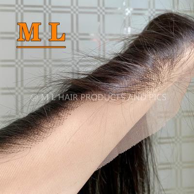 China Hair Extensions Drop Shipping 13*4 HD Lace Front Wigs 1B Color Straight Virgin Hair 14