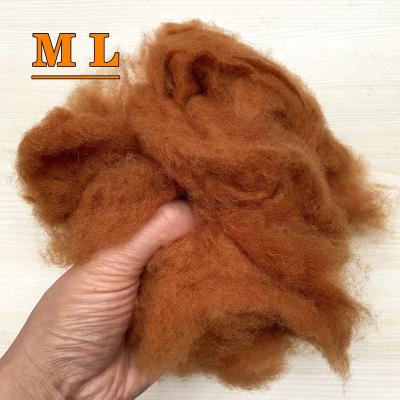 China 100% Wool 100% Sheep Wool Chinese Sheep Dehaired Cashmere Wool 22mic Dyed Colors Free Sample for sale