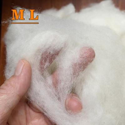 China Free Sample 100% Wool Raw Depilated Sheep Cashmere Fiber 21mic Natural White Color 100% Wool for sale